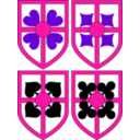 download Stylized Shield For Card Faces clipart image with 270 hue color