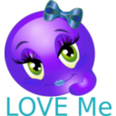 download Love Me Smiley Emoticon clipart image with 225 hue color