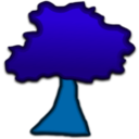 download A Tree clipart image with 180 hue color