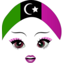 download Pretty Libyan Girl Smiley Emoticon clipart image with 315 hue color