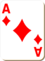 White Deck Ace Of Diamonds