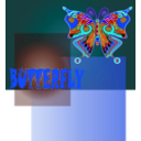 download Butterfly clipart image with 180 hue color