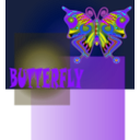 download Butterfly clipart image with 225 hue color