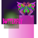 download Butterfly clipart image with 270 hue color