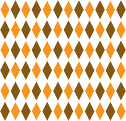 Brown Orange Retro Diamond Pattern 1