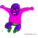 download Luchador Enmascarado clipart image with 270 hue color