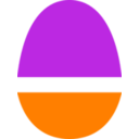 download Magenta And Blue Egg clipart image with 90 hue color