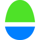 download Magenta And Blue Egg clipart image with 270 hue color