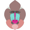 download Mandrill clipart image with 315 hue color
