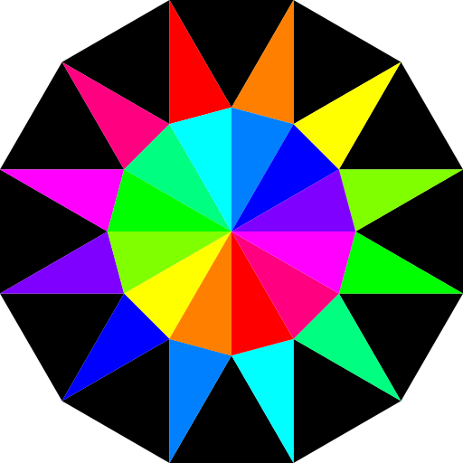 Rainbow Dodecagram