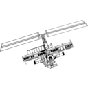 download International Space Station clipart image with 225 hue color