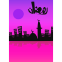 download Sunrise In Ramadan clipart image with 270 hue color