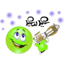 download Boy Toy Gun Smiley Emoticon clipart image with 45 hue color