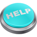 download Help Button clipart image with 180 hue color