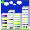 download Simple City Skyscraper clipart image with 45 hue color