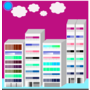 download Simple City Skyscraper clipart image with 135 hue color