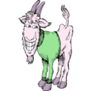 download Goat In A Sweater clipart image with 270 hue color