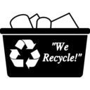 download Recycling Box A J Ashto 01 clipart image with 180 hue color