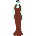 download Dressy In Blue clipart image with 135 hue color