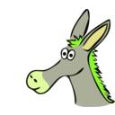 download Drawn Donkey clipart image with 45 hue color