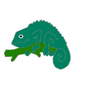 download Camaleon clipart image with 45 hue color