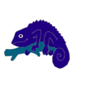 download Camaleon clipart image with 135 hue color