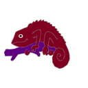 download Camaleon clipart image with 225 hue color