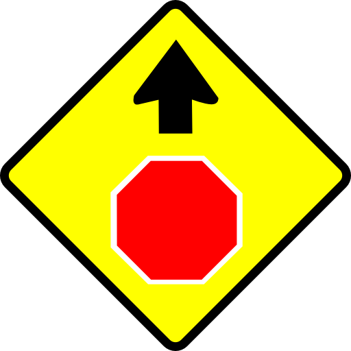 Caution Stop Sign