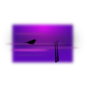 download Bird On Wire clipart image with 270 hue color