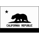 download Flag Of California Thick Border Monochrome Solid clipart image with 135 hue color