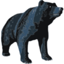 download Brown Bear clipart image with 180 hue color