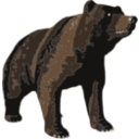 download Brown Bear clipart image with 0 hue color