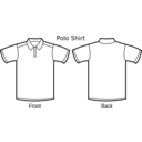 download Polo Shirt Template clipart image with 45 hue color