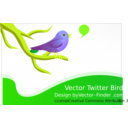 download Free Vector Tweeting Bird clipart image with 45 hue color