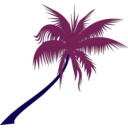 download Palm Tree clipart image with 225 hue color