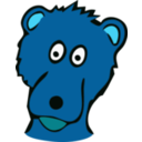 download Drawn Bear clipart image with 180 hue color