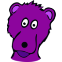 download Drawn Bear clipart image with 270 hue color