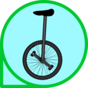 download Unicycle Icon clipart image with 135 hue color