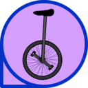 download Unicycle Icon clipart image with 225 hue color
