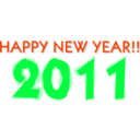 download Happy New Year 2011 clipart image with 135 hue color