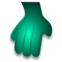 download Green Monster Hand 2 clipart image with 45 hue color