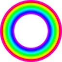 download 12 Color Rainbow Donut clipart image with 315 hue color