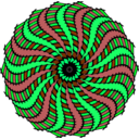 download Muster 66 Bunter Schienenrotor clipart image with 90 hue color