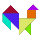 download Tangram clipart image with 225 hue color