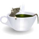 download Rat In Coffee clipart image with 45 hue color
