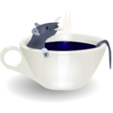 download Rat In Coffee clipart image with 225 hue color