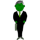 download Man In Black Suit clipart image with 90 hue color