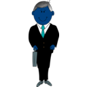 download Man In Black Suit clipart image with 180 hue color