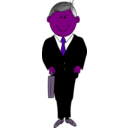 download Man In Black Suit clipart image with 270 hue color