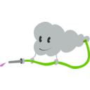 download Cute Cloud clipart image with 90 hue color